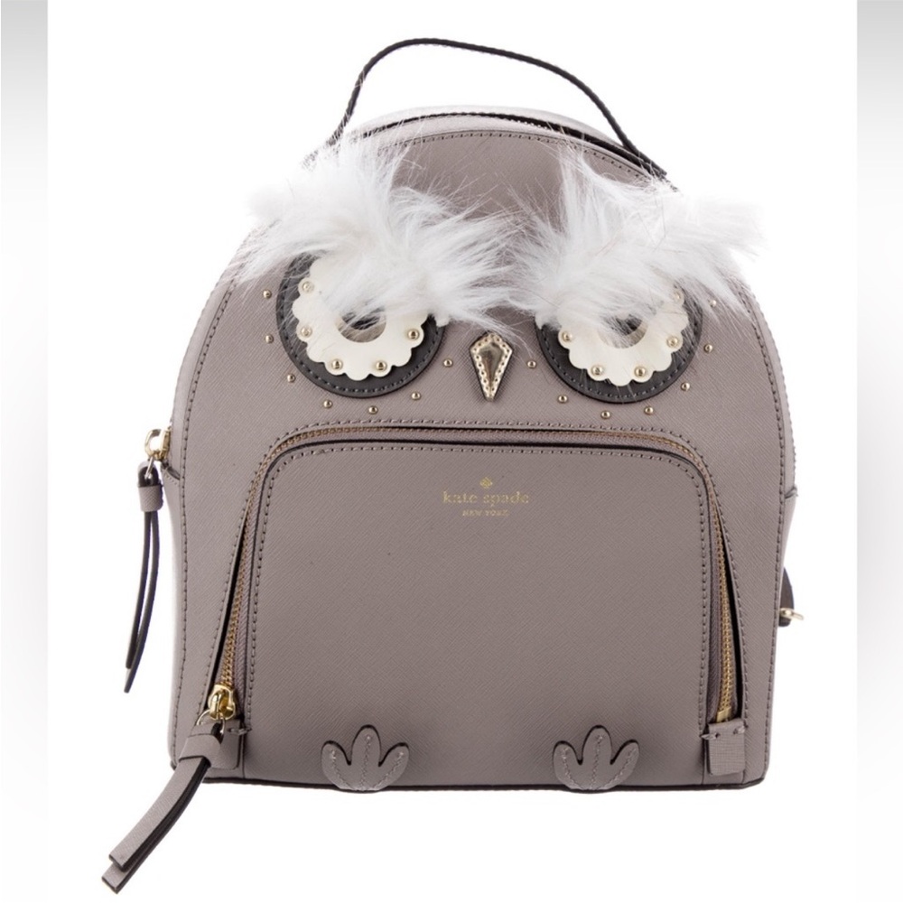 Kate Spade Gray Owl Backpack